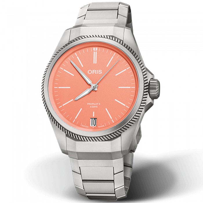 Oris ProPilot X Calibre 400 Salmone 01 400 7778 7158-07 7 20 01TLC Oris ProPilot X Calibre 400 Salmone 01 400 7778 7158-07 7 20 01TLC