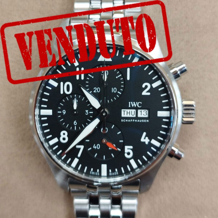 IWC Pilot's Chronograph 43 Black + Leather Strap IWC Pilot's Chronograph 43 Black + Leather Strap