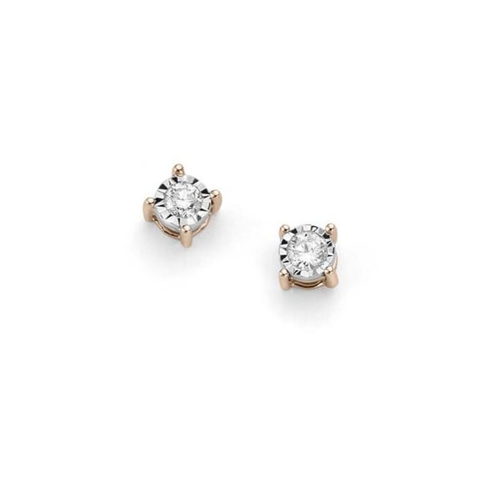 Orecchini in oro rosso 18Kt punto luce con diamante LOL11844.010 DonnaOro Luce Orecchini in oro rosso 18Kt punto luce con diamante LOL11844.010 DonnaOro Luce