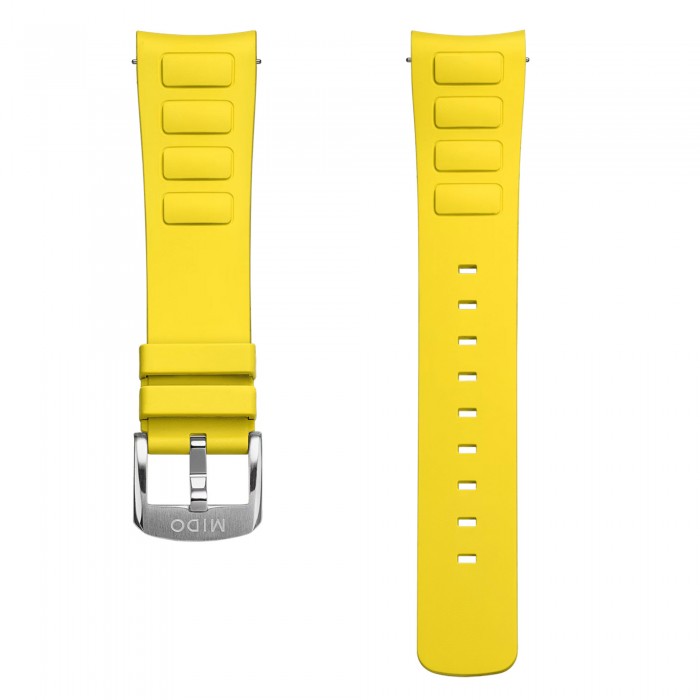 Cinturino in gomma giallo per MIDO Multifort tv big date M852019019 Cinturino in gomma giallo per MIDO Multifort tv big date M852019019