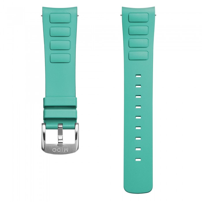 Cinturino in gomma turchese per MIDO Multifort tv big date M852019057 Cinturino in gomma turchese per MIDO Multifort tv big date M852019057