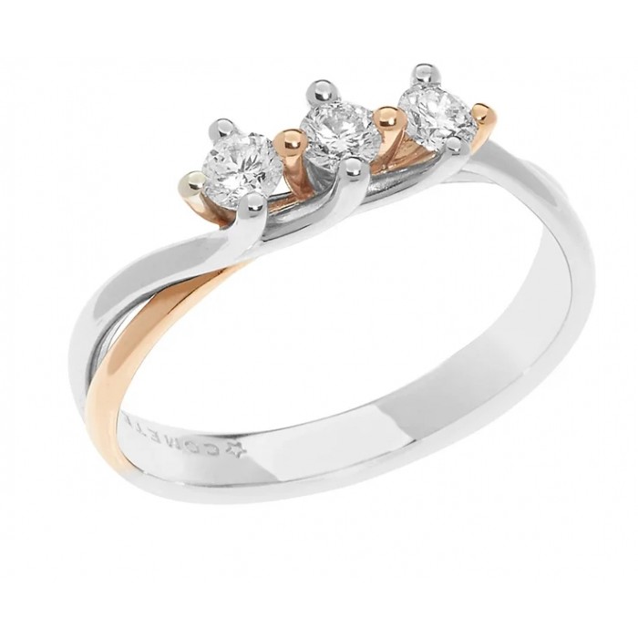 Trilogy Bicolore in Oro 18Kt e Diamanti ANB 2590 COMETE GIOIELLI Trilogy Bicolore in Oro 18Kt e Diamanti ANB 2590 COMETE GIOIELLI