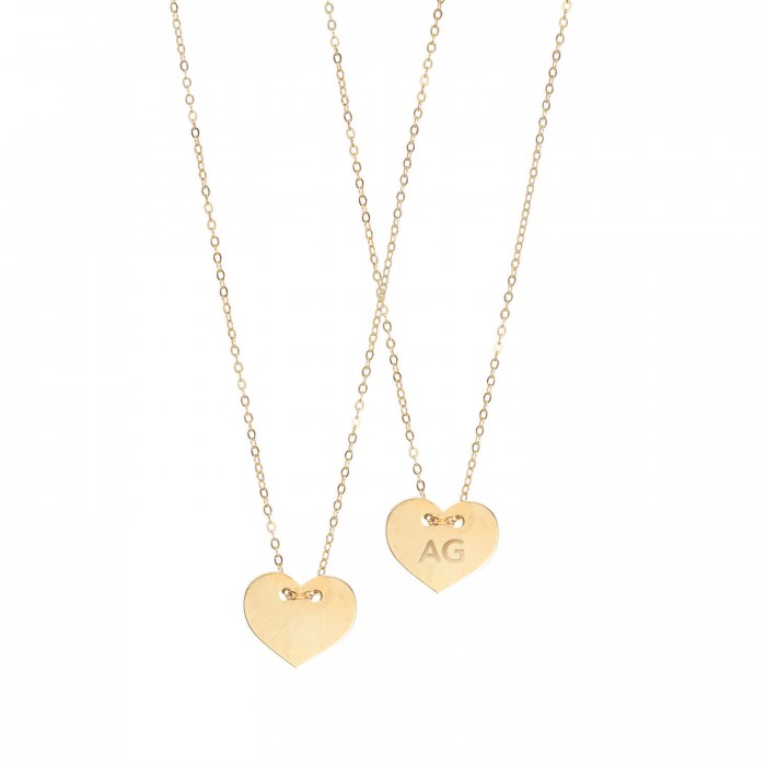 Girocollo in oro giallo 9Kt con cuore personalizzabile KAGZ 004 Ambrosia Girocollo in oro giallo 9Kt con cuore personalizzabile KAGZ 004 Ambrosia