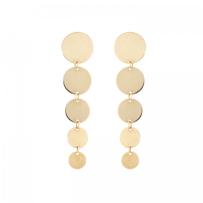 Orecchini in oro giallo 9Kt con cerchi pendenti KAOZ 001 Ambrosia Orecchini in oro giallo 9Kt con cerchi pendenti KAOZ 001 Ambrosia