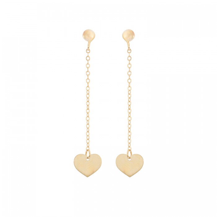 Orecchini pendenti in oro giallo 9Kt con cuore KAOZ 002 Ambrosia Orecchini pendenti in oro giallo 9Kt con cuore KAOZ 002 Ambrosia