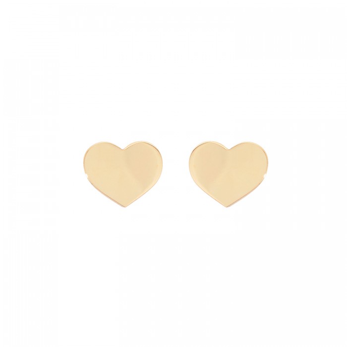 Orecchini a lobo in oro giallo 9Kt con cuore KAOZ 003 Ambrosia Orecchini a lobo in oro giallo 9Kt con cuore KAOZ 003 Ambrosia