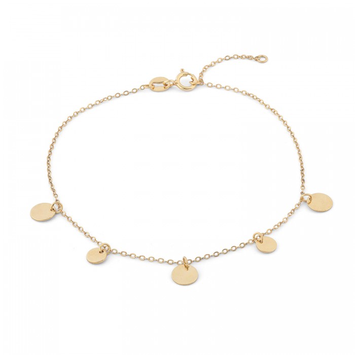 Bracciale in oro giallo 9Kt con charm a cerchio KABZ 002 Ambrosia Bracciale in oro giallo 9Kt con charm a cerchio KABZ 002 Ambrosia