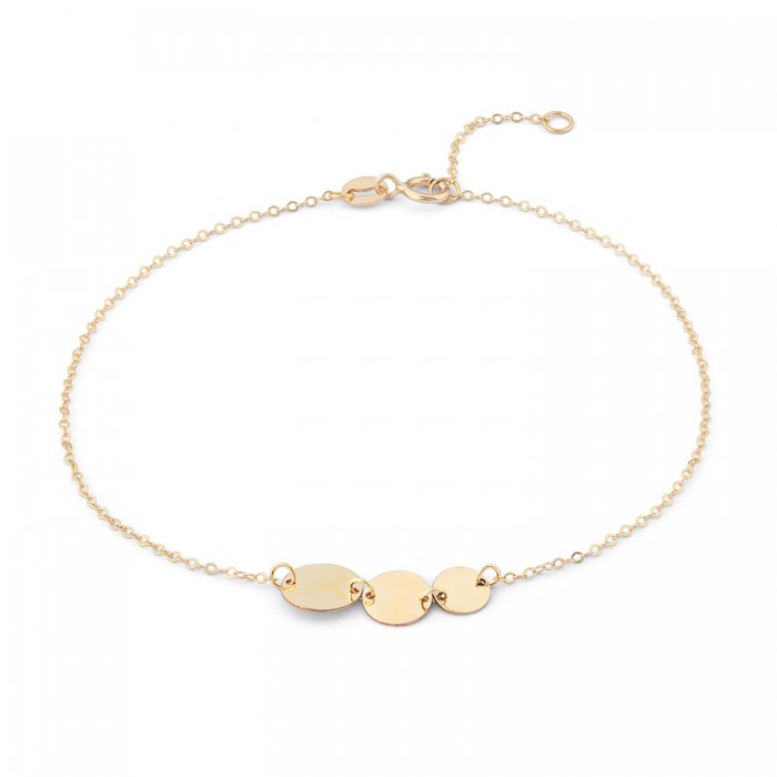 Bracciale in oro giallo 9Kt con cerchi KABZ 005 Ambrosia Bracciale in oro giallo 9Kt con cerchi KABZ 005 Ambrosia