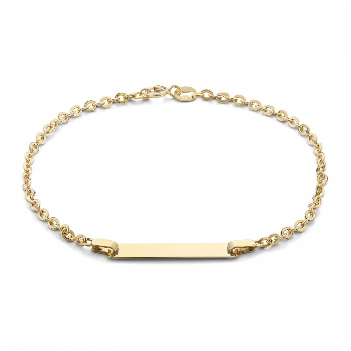 Bracciale in oro giallo 9Kt piastrina rettangolare KABZ 036 Ambrosia Bracciale in oro giallo 9Kt piastrina rettangolare KABZ 036 Ambrosia