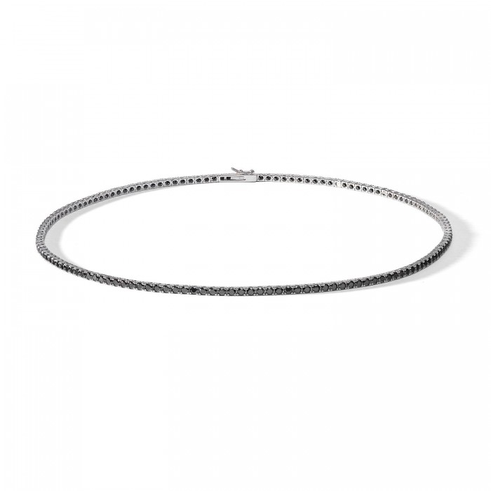 Girocollo Tennis in Argento 925 con Zirconi Neri UGL 738 N M45 COMETE GIOIELLI Girocollo Tennis in Argento 925 con Zirconi Neri UGL 738 N M45 COMETE GIOIELLI