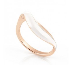 Anello Velaa Enamel smalto bianco