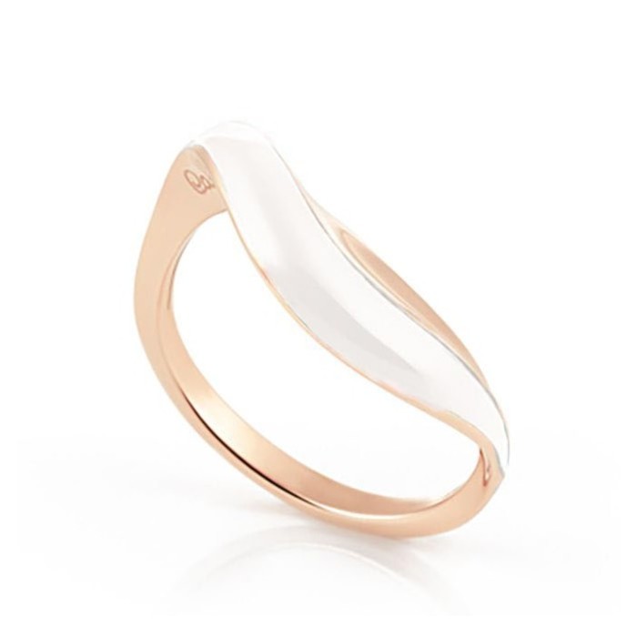 Anello Velaa Enamel con smalto bianco in oro 18Kt GAN3303S01P Annamaria Cammilli Anello Velaa Enamel con smalto bianco in oro 18Kt GAN3303S01P Annamaria Cammilli