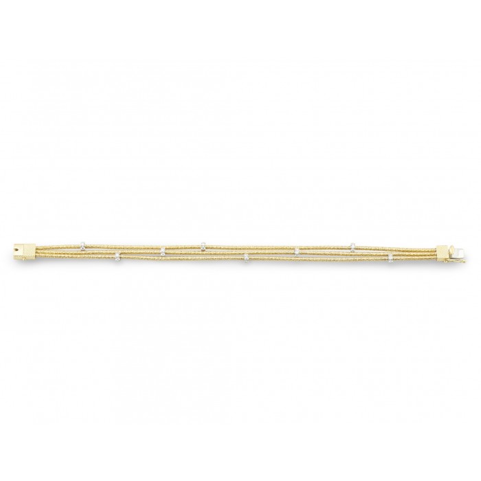 Bracciale Goa a 3 fili flessibili con diamanti in oro 18Kt M5061BB Piero Milano Bracciale Goa a 3 fili flessibili con diamanti in oro 18Kt M5061BB Piero Milano