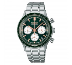 Seiko SSB481P1 • Cronografo Acciaio 38,7 mm Quadrante Verde