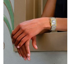 Maurice Lacroix Fiaba Square – Oro PVD e Acciaio 24×34 mm (Ref. FA1205-PVY02-110-A)