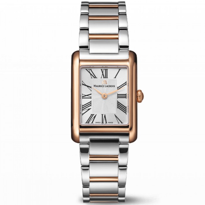 Maurice Lacroix Fiaba Square – Oro PVD Rosa e Acciaio 24×34 mm (Ref. FA1205-PVP02-110-A)