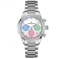 Norqain Freedom 60 Chrono Enjoy Life 40 mm quadrante bianco con contatori colorati