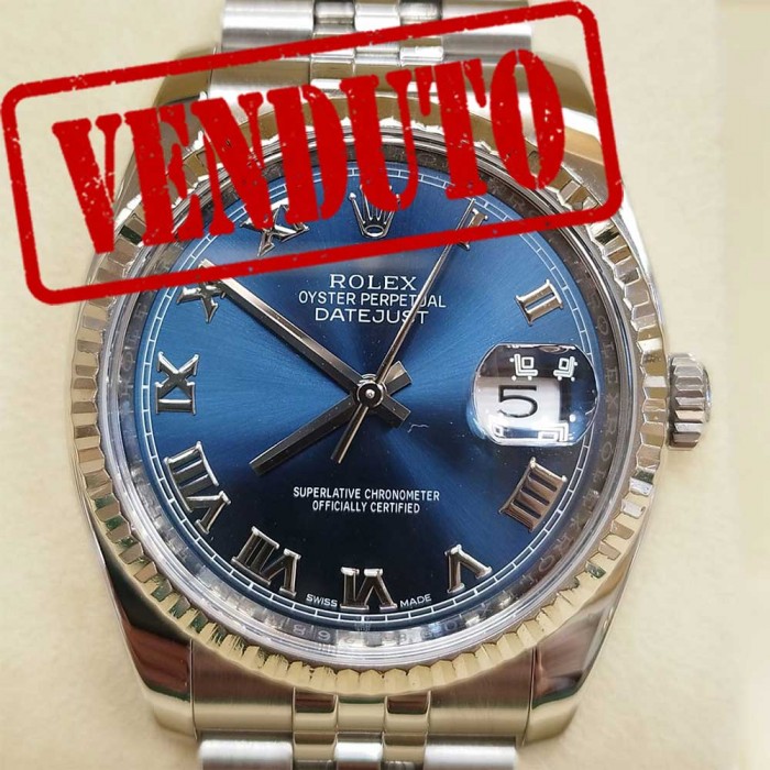 Rolex Datejust 36 Blu Indici Romani Jubilee Full set 116234 Rolex Datejust 36 Blu Indici Romani Jubilee Full set 116234