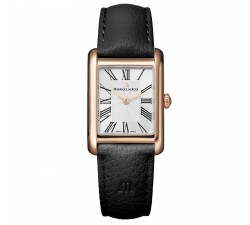 Maurice Lacroix Fiaba Square oro rosa quadrante argento 24x34 mm pelle nera