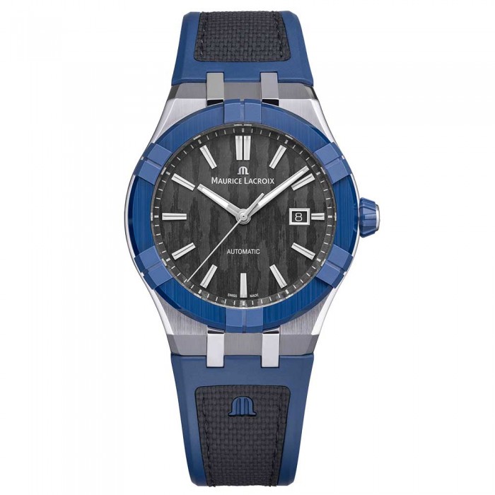 Maurice Lacroix AIKONIC Automatic 43 mm Black & Blue – Ref. AC6008-SSL40-330-4