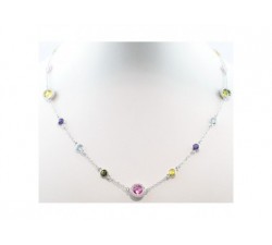 Collana multicolor in argento 925