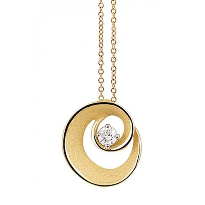 Pendente Dune Assolo in oro yellow sunrise 18Kt con diamante GPE3670U Annamaria Cammilli