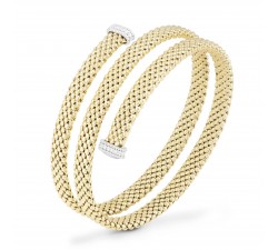 bracciale Piero Milano Rio M6110BB3 oro giallo e bianco diamanti titanio