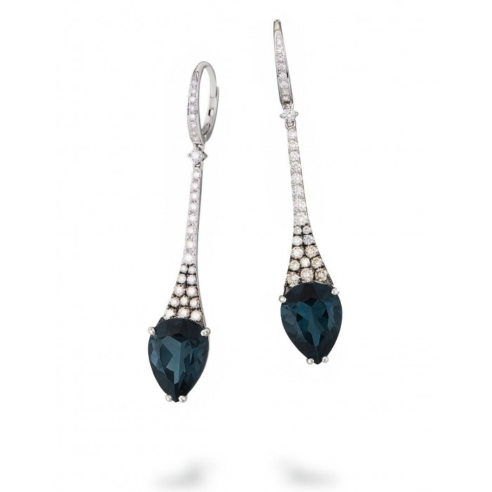 Orecchini Iride con diamanti e Topazio Blue London in oro 18Kt R5164RB2TBW Piero Milano Gioielli Orecchini Iride con diamanti e Topazio Blue London in oro 18Kt R5164RB2TBW Piero Milano Gioielli