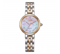 Citizen EM0996-84Y orologio donna Eco-Drive acciaio bicolore quadrante madreperla vetro zaffiro 28mm