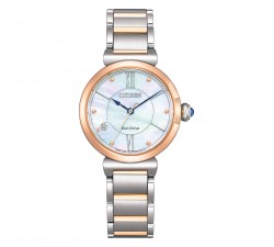 Citizen Lady Maybell EM1074-82D orologio donna Eco-Drive acciaio bicolore quadrante madreperla diamanti vetro zaffiro 29,8mm