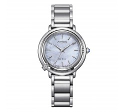 Citizen Lady Arcly EM1090-60D orologio donna Eco-Drive acciaio quadrante madreperla diamanti vetro zaffiro 29mm