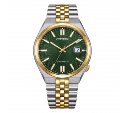 Citizen Tsuyosa 60 NK0024-54X orologio uomo acciaio bicolore quadrante verde automatico vetro zaffiro 40mm