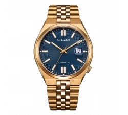 Citizen Tsuyosa 60 NK0023-57L orologio uomo automatico acciaio placcato oro rosa quadrante blu vetro zaffiro 40mm