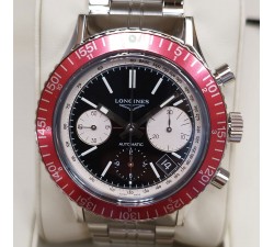 Longines Heritage Diver 1967 L2.808.4.52.6 quadrante nero con ghiera bordeaux