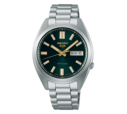 Seiko 5 Sports SNXS Series SRPL55K1 quadrante verde vista frontale