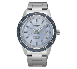 Seiko Presage SRPL19J1 quadrante azzurro Ice Blue vista frontale