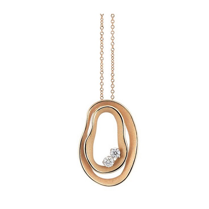 Pendente Dune Embassy con diamanti in oro arancio apricot 18Kt GPE3088J Annamaria Cammilli