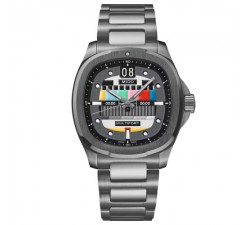 Mido Multifort TV Big Date S01E02 quadrante multicolore test card