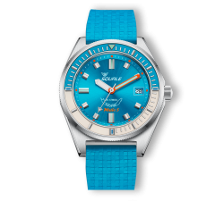 Squale Matic S Light Blue Mosaic Rubber quadrante