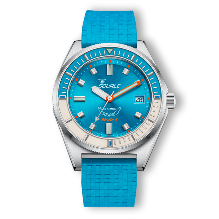 Squale Matic S Light Blue Mosaic Rubber – Ref. MATICLBWLB.MRLB