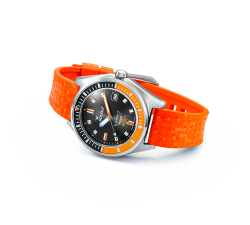 Squale Matic S Orange Mosaic Rubber – Ref. MATICBKOBK.MROR