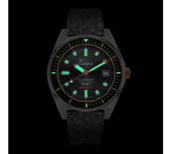 Squale Matic S Two-Tone Mosaic Rubber – Ref. MATICGBKBK.MRBK