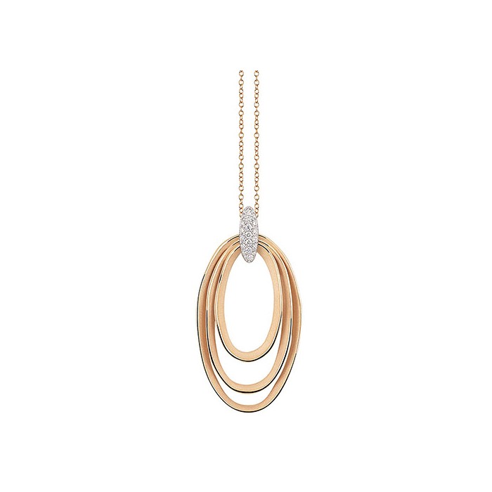 Cammilli Firenze Dune Chic Pavé – Pendente in Oro Orange Apricot 18 kt con Diamanti – Ref. GPE3671PAVJ