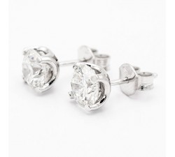 Orecchini oro bianco 18kt punto luce