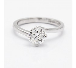 Anello solitario Valentine oro bianco 18kt