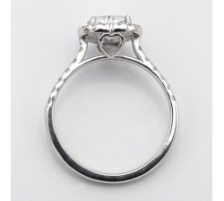 Anello Solitario con Diamante Cuore 0,70 ct – Oro Bianco 18 kt