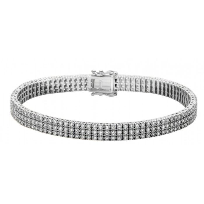 Bracciale Tennis triplo con diamanti in oro 18Kt DBF11141.305 DonnaOro Jewels