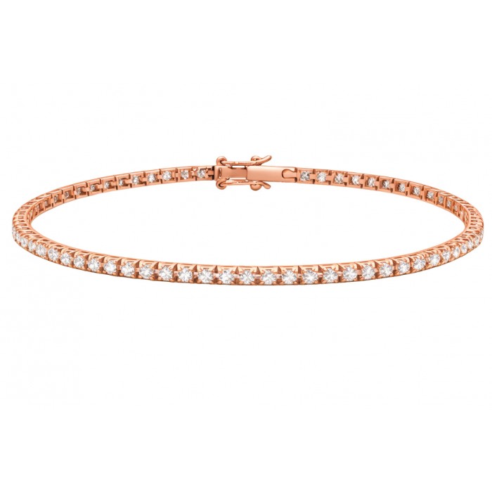 Bracciale Tennis con diamanti in oro rosso 18Kt LB12702.041 DonnaOro Jewels