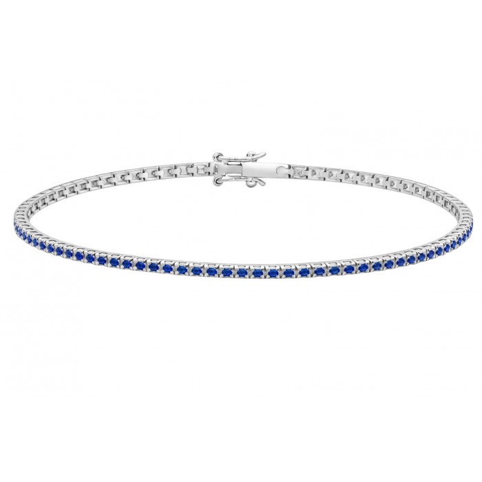 Bracciale Tennis con zaffiri in oro bianco 18Kt LBZ12645.071 DonnaOro Jewels