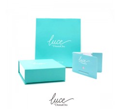 Pendente in oro bianco 18Kt con diamanti e Smeraldi LPE12979.005 DonnaOro Luce